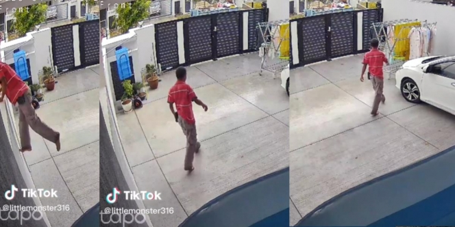 CCTV Rekam Aksi Pria Lompati Pagar