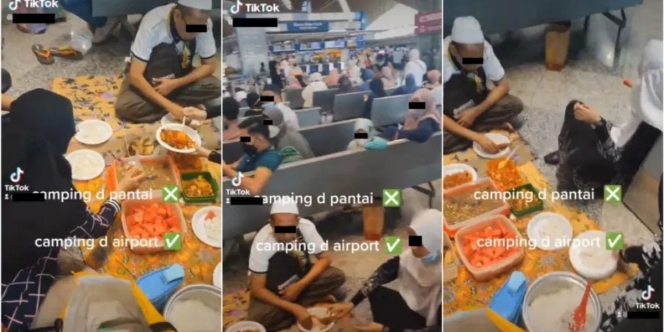 Heboh Keluarga Piknik di Bandara