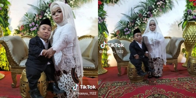 Viral Video Pernikahan Pasangan Bertubuh Pendek